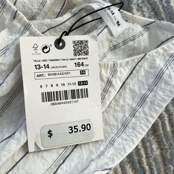 Zara girls bundle of clothes size 13-14 Dress, crop top, dress pants, sweatpants - Picture 7 of 9